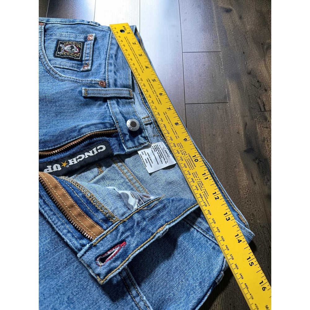 Cinch Black Label Mens Loose Fit Original Rise Tapered Leg Jeans Blue 30x36 - Picture 7 of 9